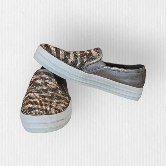 Sketchers Street Slip on Glamour Gray Sneaker Women's Size 7.5 Air-Cooled Mem - Picture 10 of 11